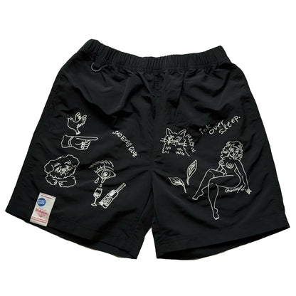 【Pre Order】Ebroidered Nylon Easy Shorts #2