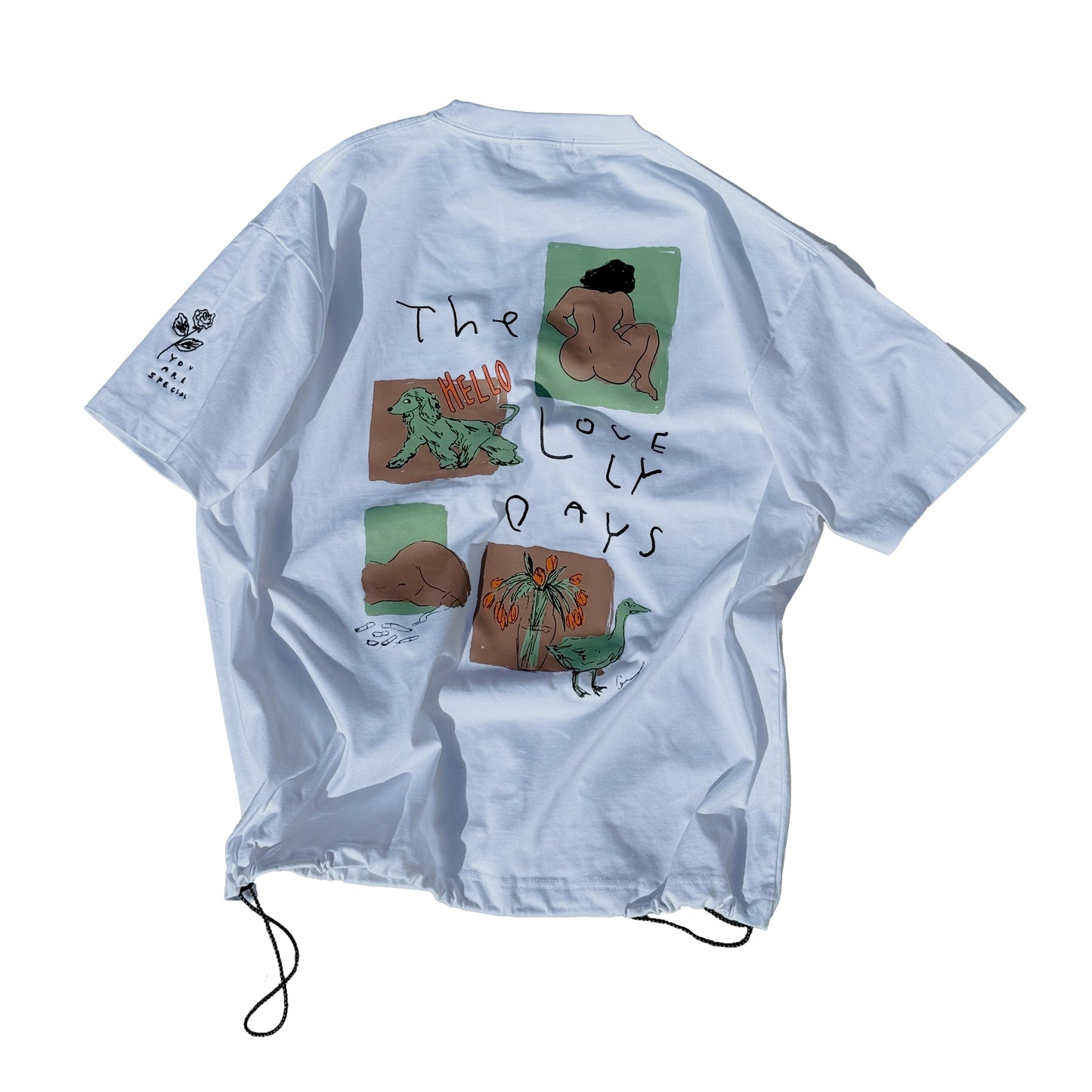 【Pre-Order】The lovely days Tshirt with a drawstring