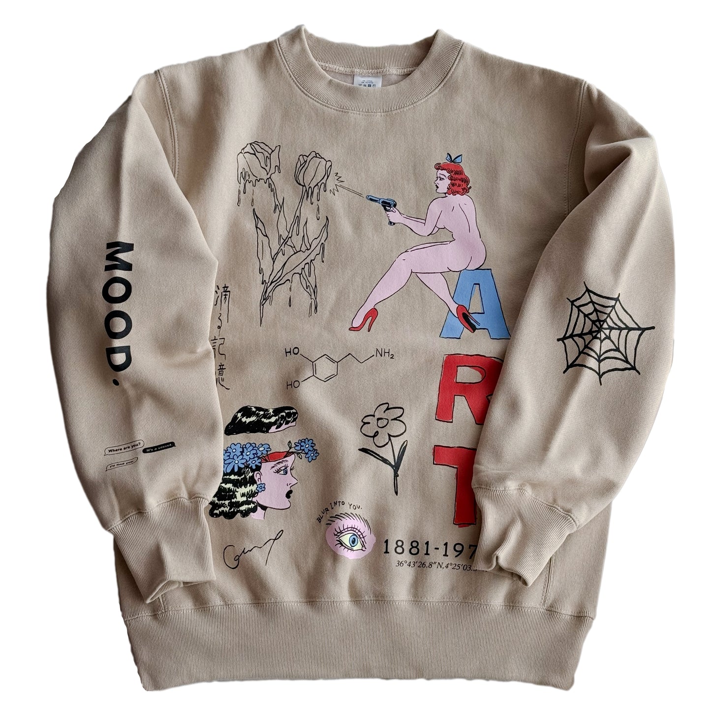 【予約】Dripping Memories Sweat shirt (Fleece-lined /裏起毛)