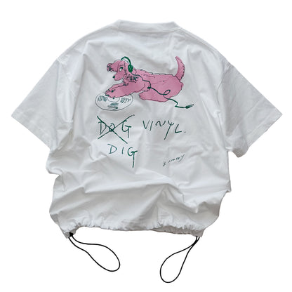 【Pre-Order】DOG VINYL Drawcord T-shirt