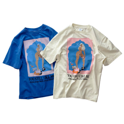 【Pre-Order】You Still Like Me  Vintage wash T-shirt
