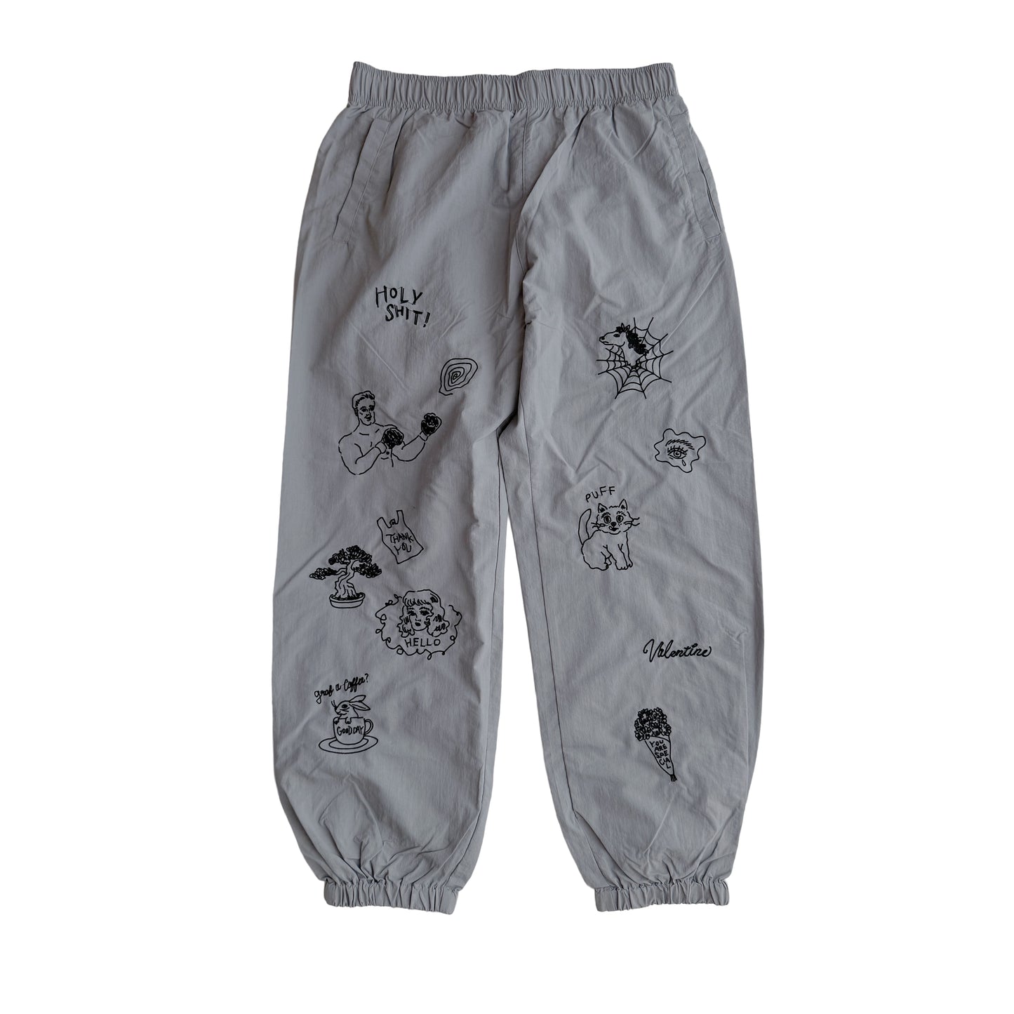 【Pre-Order】Custom Embroidered Nylon pants