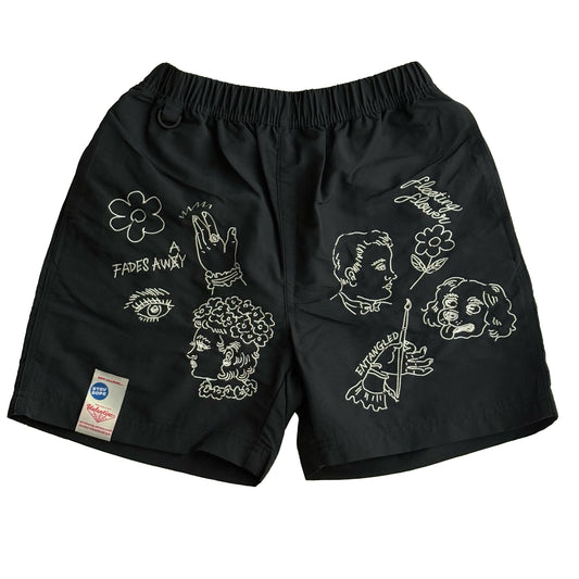 【Pre Order】Ebroidered Nylon Easy Shorts