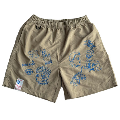 【Pre Order】Ebroidered Nylon Easy Shorts