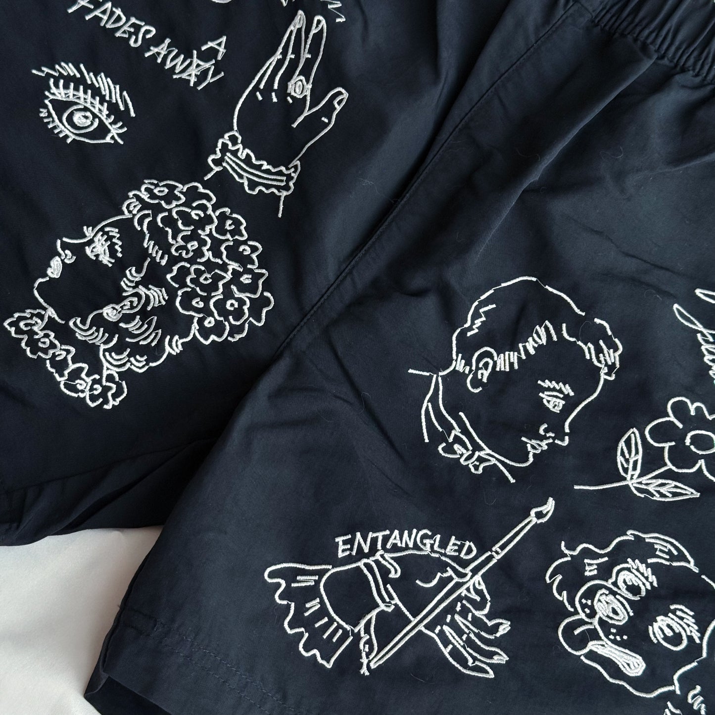 【Pre Order】Ebroidered Nylon Easy Shorts